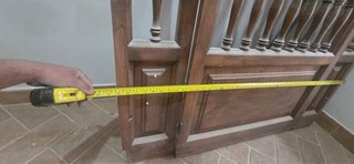 Puerta madera maciza artesanal arco