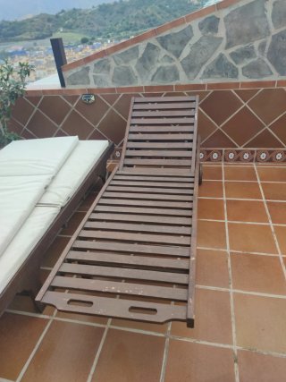 2 Hamacas de terraza madera y tela