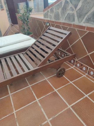 2 Hamacas de terraza madera y tela