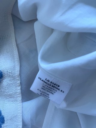 Vestido Vilagallo crema bordado flores