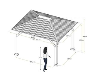 Cenador de madera  10.72 m2 Tucson