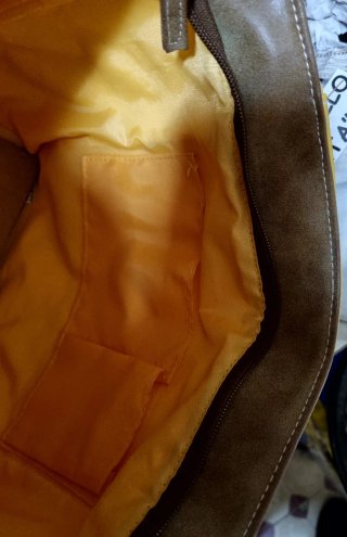 Bolso amarillo de ante Caminatta