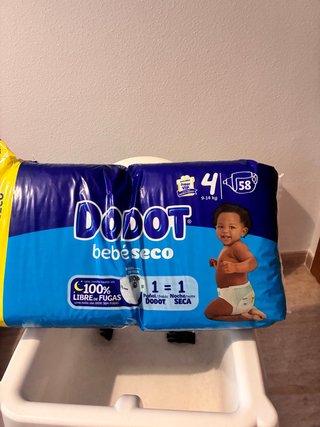 Pañales Dodot Talla 4 (9-14 kg) - 58 unidades