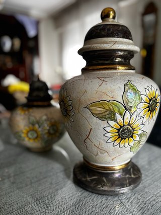 Juego 2 jarrones decorativos