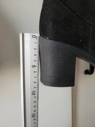 Botas mosqueteras negras tacón talla 38