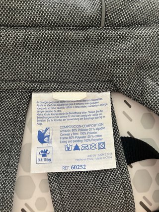 Mochila porteo bebé Jane gris