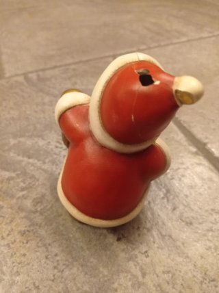 Babbo Natale con lanterna in ceramica