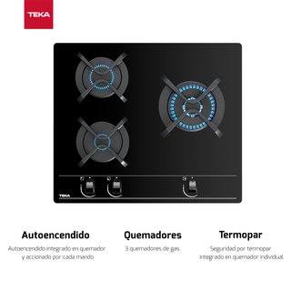 Placa de gas Teka GBC 63010 3 fuegos