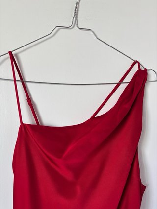 Abito lungo monospalla Zara rosso