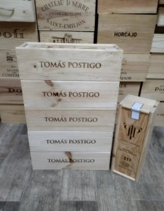 10 Cajas grandes robustas de madera tapa corredera