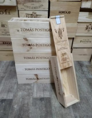 10 Cajas grandes robustas de madera tapa corredera