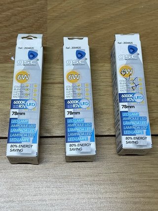 Lote 2 Bombillas LED R7S 6W 78mm