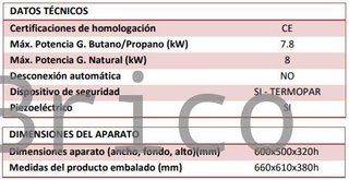 Plancha Gas Cromo Serie 500 - PLC600CR