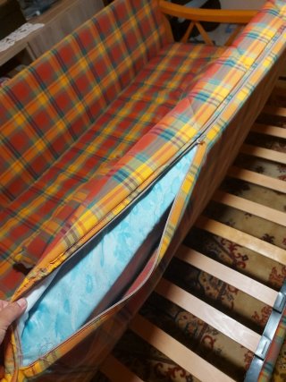 Sofá Cama Tela Madera