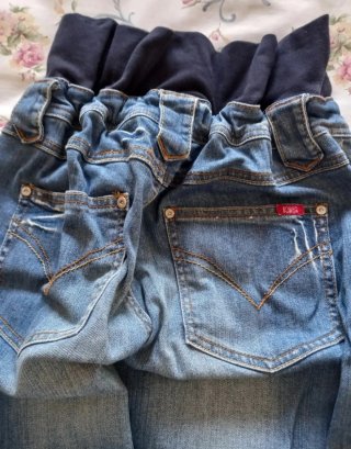 Pantalón vaquero premamá azul