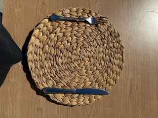 Bajo plato mimbre grande (15 uds)