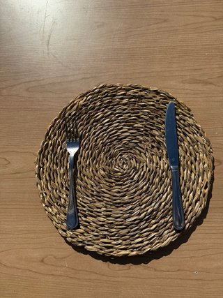 Bajo plato mimbre grande (15 uds)