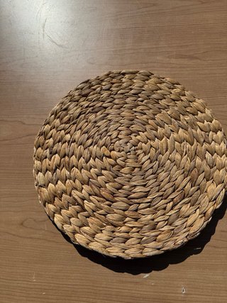 Bajo plato mimbre grande (15 uds)