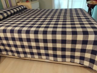 Edredón cuadros cama extra grande