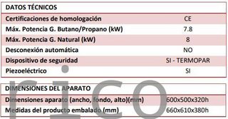 Plancha Gas Acero Rectificado Serie 500 - PLC600RT