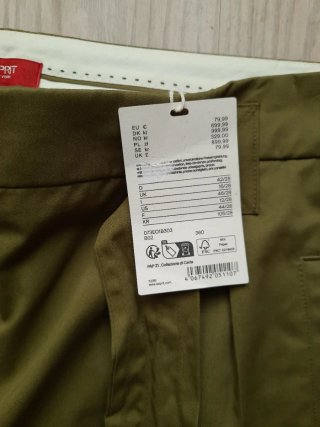 Pantalón Esprit Mujer Talla 44 Verde Oliva