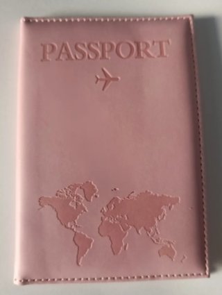 Funda pasaporte y tarjetas rosa