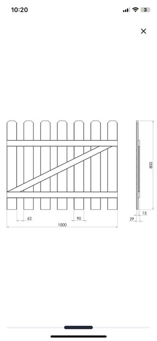 Puerta valla madera 2 ud