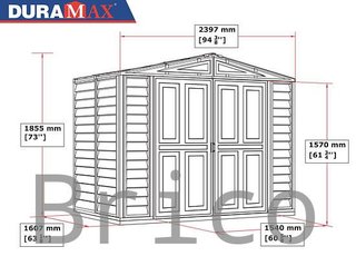 Caseta PVC Duramate III 160x239x185 cm - Duramax