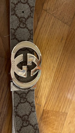 Cintura Gucci double face pelle vera 105cm
