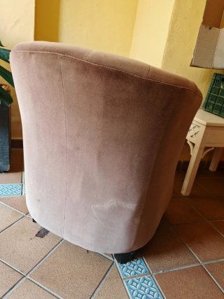 Butaca Terciopelo Capitoné Vintage
