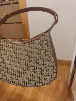 Bolso Mango Monogram Marrón y Beige