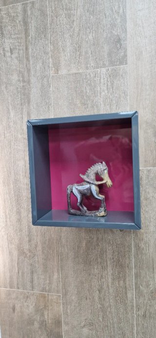 Estantería Cubo Mibaño - Lacado Brillo Gris y Rosa