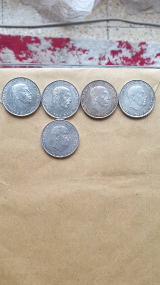 5 Monedas Peseta Franco 1966