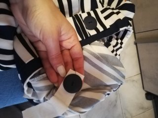 Pantaloni Zara a righe bianche e nere e blu