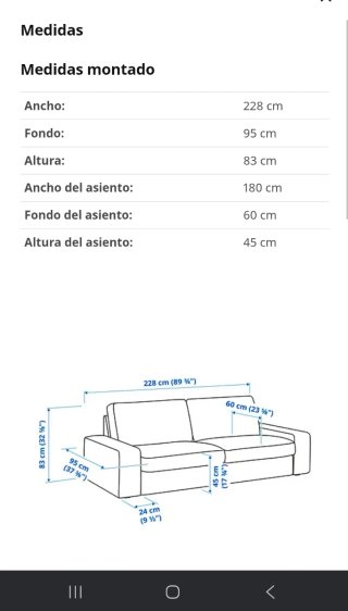 Sofá KIVIK 3 plazas gris