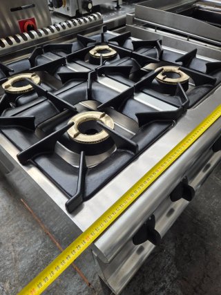 Cocina industrial 4 fuegos acero inoxidable