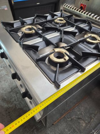 Cocina industrial 4 fuegos acero inoxidable