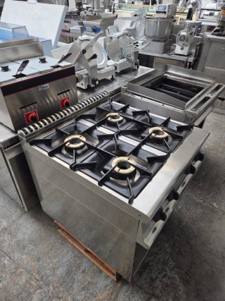 Cocina industrial 4 fuegos acero inoxidable