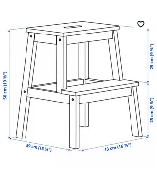Taburete Escalera Madera Negro Ikea