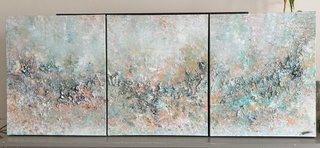 Set 3 Cuadros Abstractos Texturizados. 150 x 60cm
