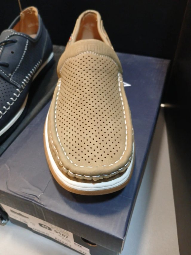 Talla 40 lote de 2  Mocasines Hombre Azul y Verde