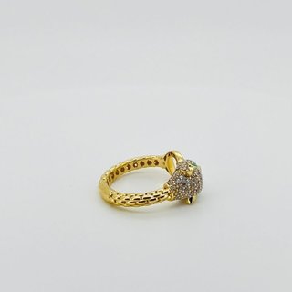 Anillo Pantera Oro 18k - circonitas
