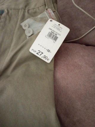 Pantalones de vestir Hipercor Talla 50 Beige