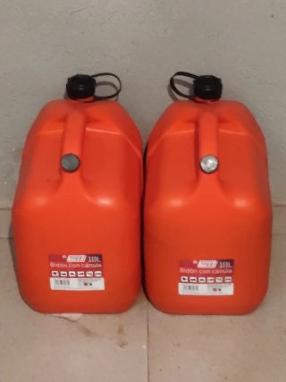 2 Garrafas Combustible 10L Naranja