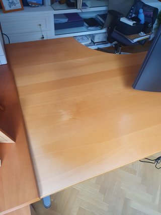 Escritorio 200 cm madera y patas de metal