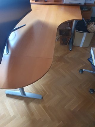 Escritorio 200 cm madera y patas de metal