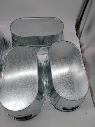 4 cubi di ghiaccio galvanizzati da 4 galloni grandi in metallo per feste, birra, bevande con cucchiai, per champagne, cocktail