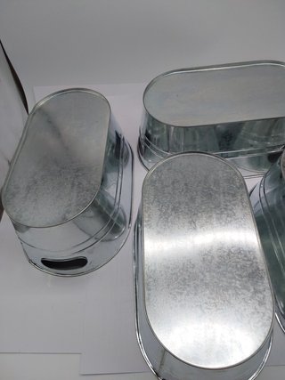4 cubi di ghiaccio galvanizzati da 4 galloni grandi in metallo per feste, birra, bevande con cucchiai, per champagne, cocktail