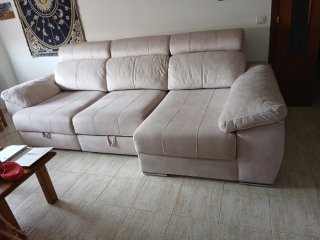 Sofá Cama Grande Beige