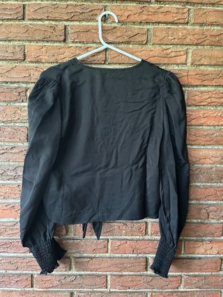 Blusa Zara Negra Manga Larga
